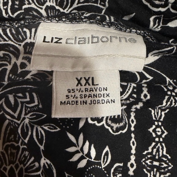 NWT Liz Claiborne Size XXL Black Floral Maxi Skirt - Picture 6 of 7